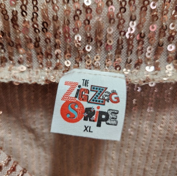 Women's Nude Sequin Tank Top - Picture 3 of 7